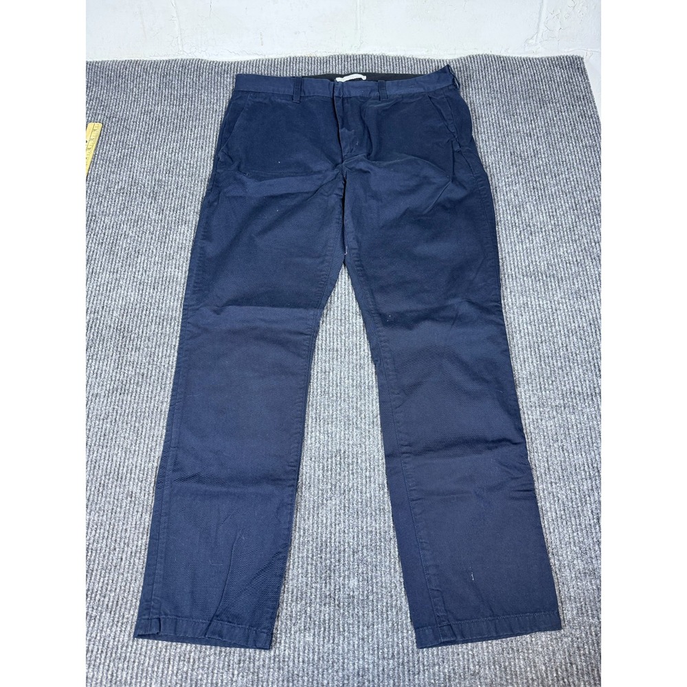 Outerknown Chino Pants Mens Size 38 38x32 Navy Blue Organic Cotton Straight Leg